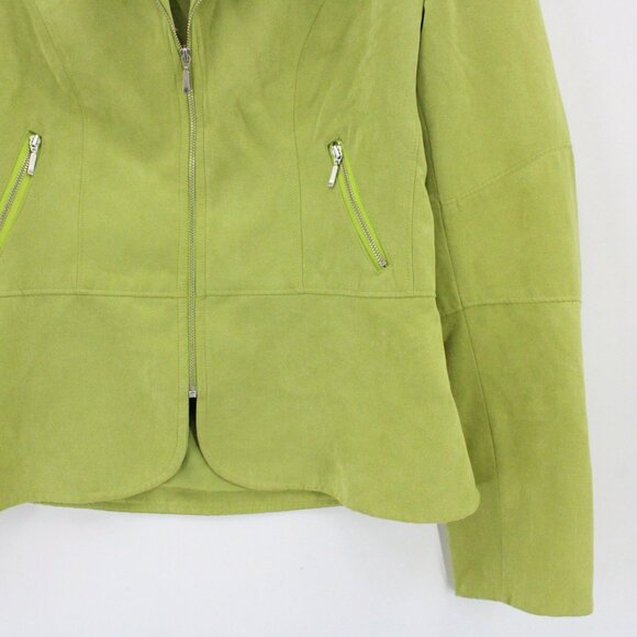 Vintage Conrad C Collection Jacket Womens Green Full Zip Lined Polyester Size 12 - Picture 4 of 10